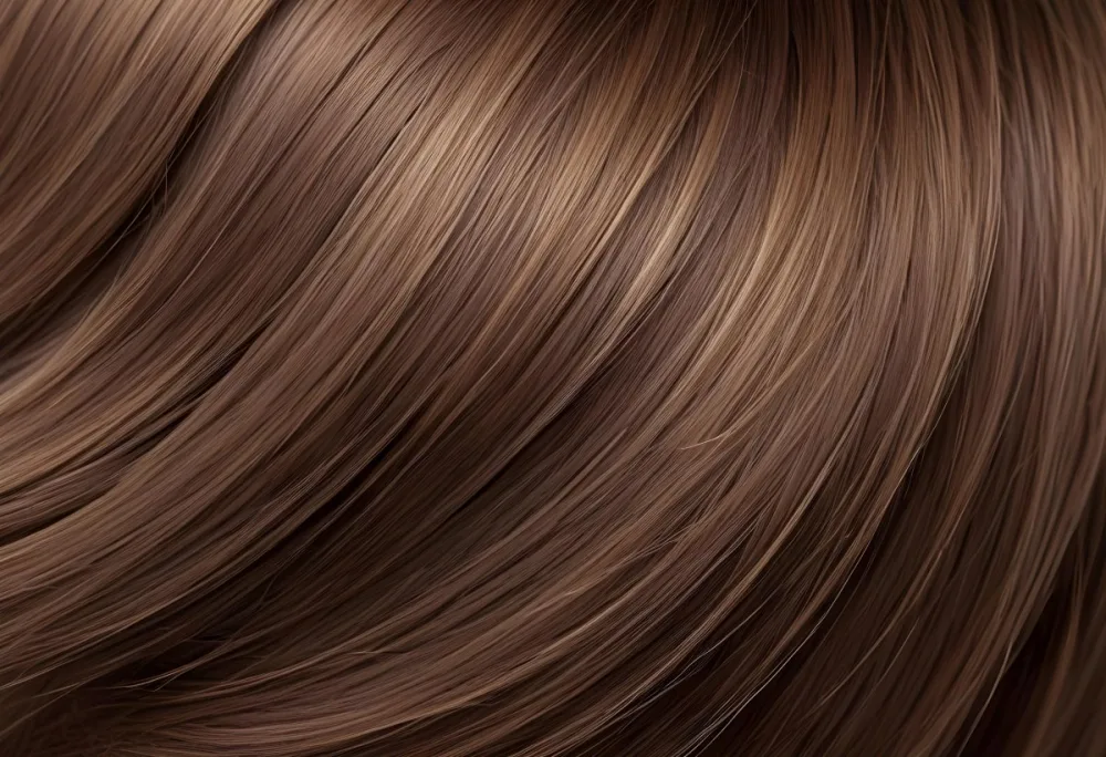 Brown Hair With Highlights Straight Shiny Healthy Well Groomed Close Up Shot Studio Lighting Professional Photography Hair Care Product Advertisement Beauty Concept Hair Texture 21 0bb1