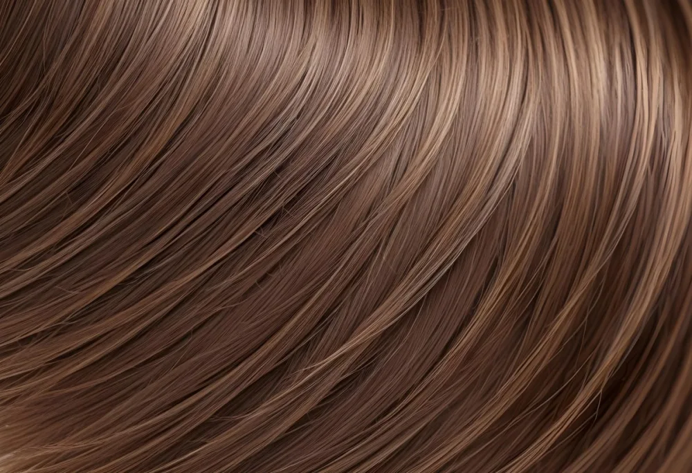 Brown Hair With Highlights Straight Shiny Healthy Well Groomed Close Up Shot Studio Lighting Professional Photography Hair Care Product Advertisement Beauty Concept Hair Texture 39 84aa