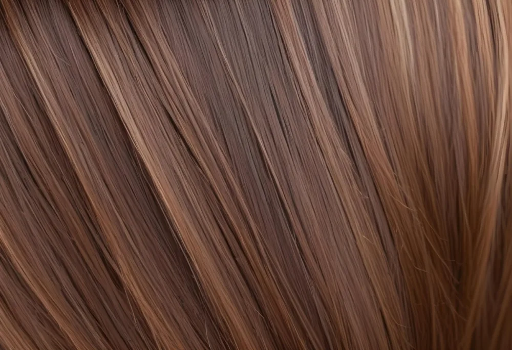 Brown Hair With Highlights Straight Shiny Healthy Well Groomed Close Up Shot Studio Lighting Professional Photography Hair Care Product Advertisement Beauty Concept Hair Texture 5 7cfb