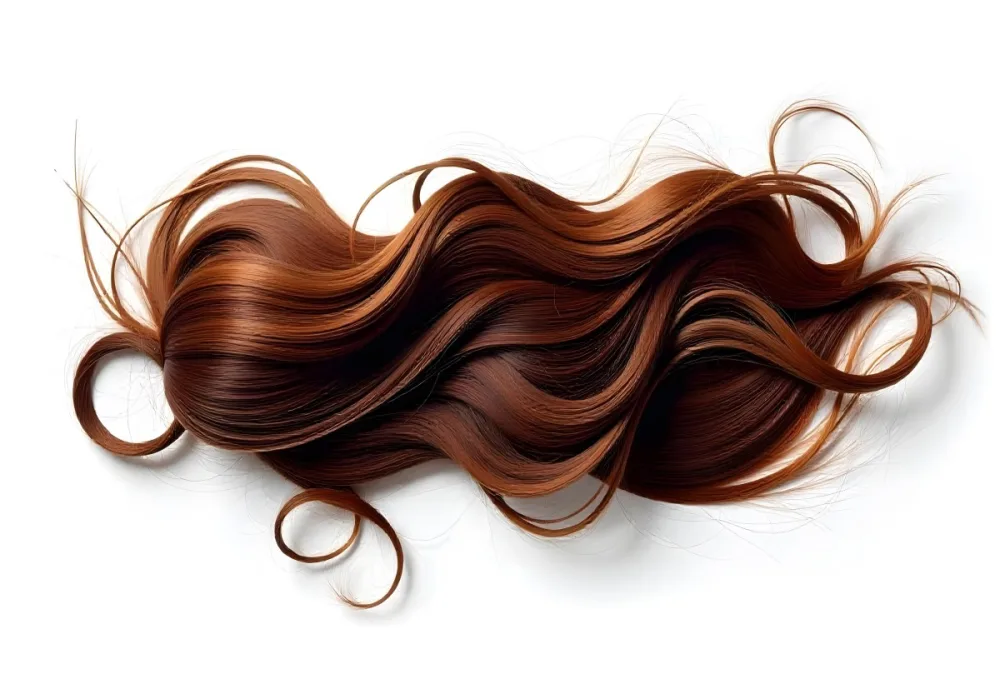 Brown Messy Hair Strands Light Brown And Dark Brown Tones Messy And Tangled Isolated On A White Background Studio Shot High Resolution 39 D22d