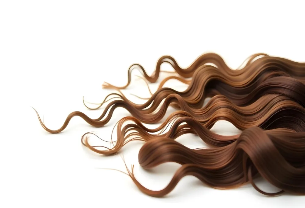 Brown Messy Hair Strands Light Brown And Dark Brown Tones Messy And Tangled Isolated On A White Background Studio Shot High Resolution 41 921c