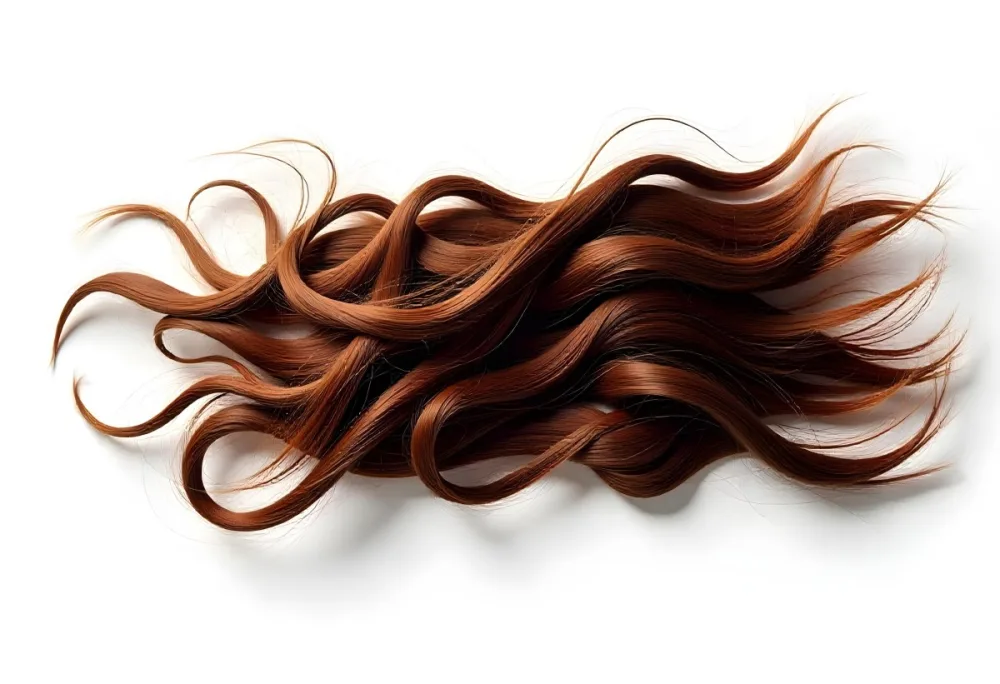 Brown Messy Hair Strands Light Brown And Dark Brown Tones Messy And Tangled Isolated On A White Background Studio Shot High Resolution 42 0a48