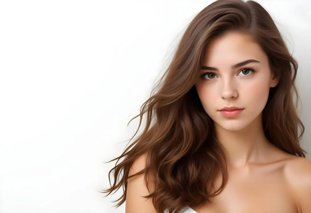 Caucasian Woman 22 Years Old Brown Hair White Background 10 3a47