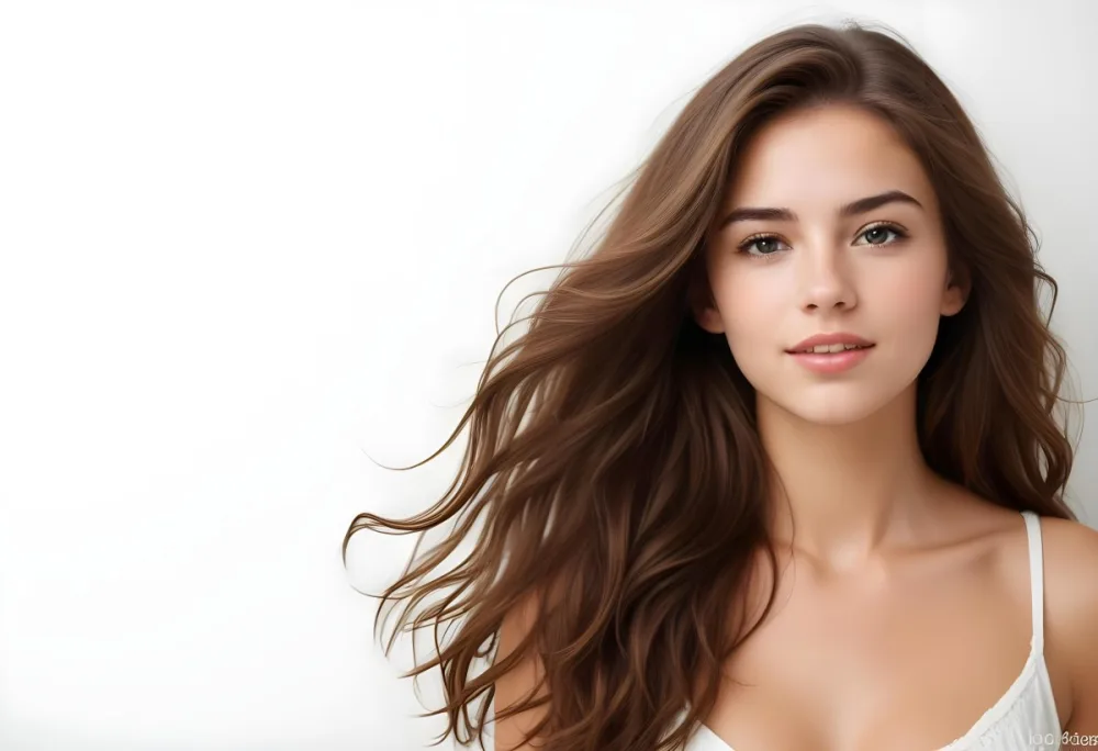 Caucasian Woman 22 Years Old Brown Hair White Background 14 1356