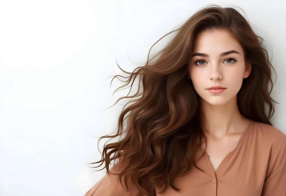 Caucasian Woman 22 Years Old Brown Hair White Background 18 1ba7