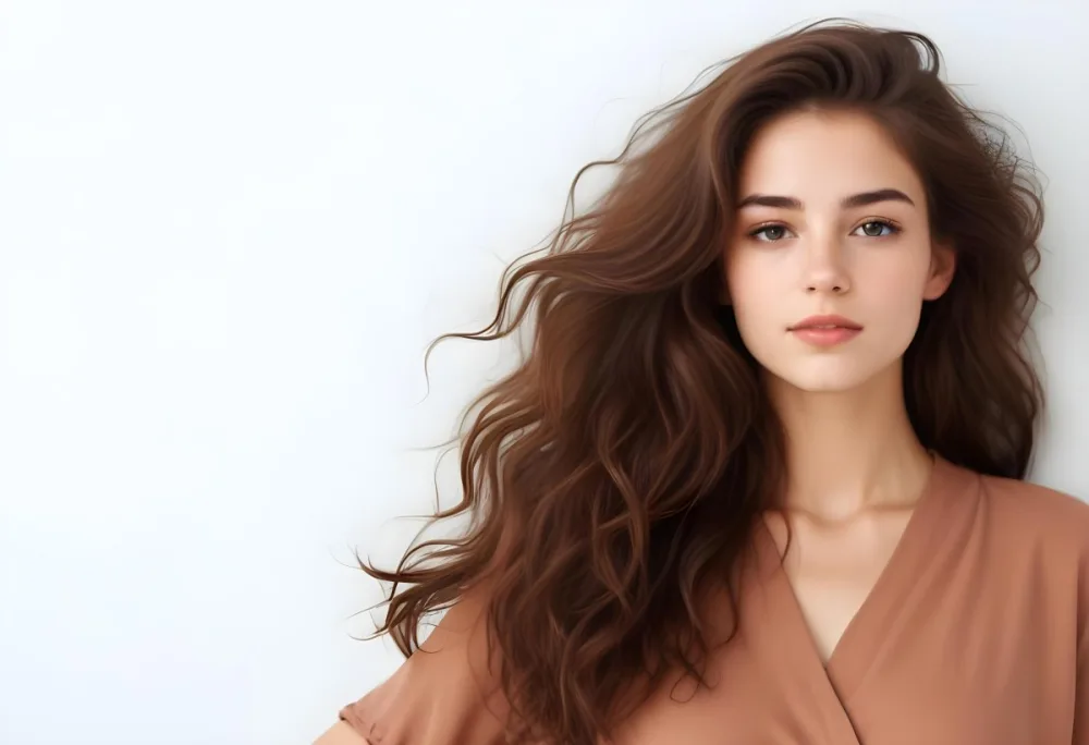 Caucasian Woman 22 Years Old Brown Hair White Background 20 12fa