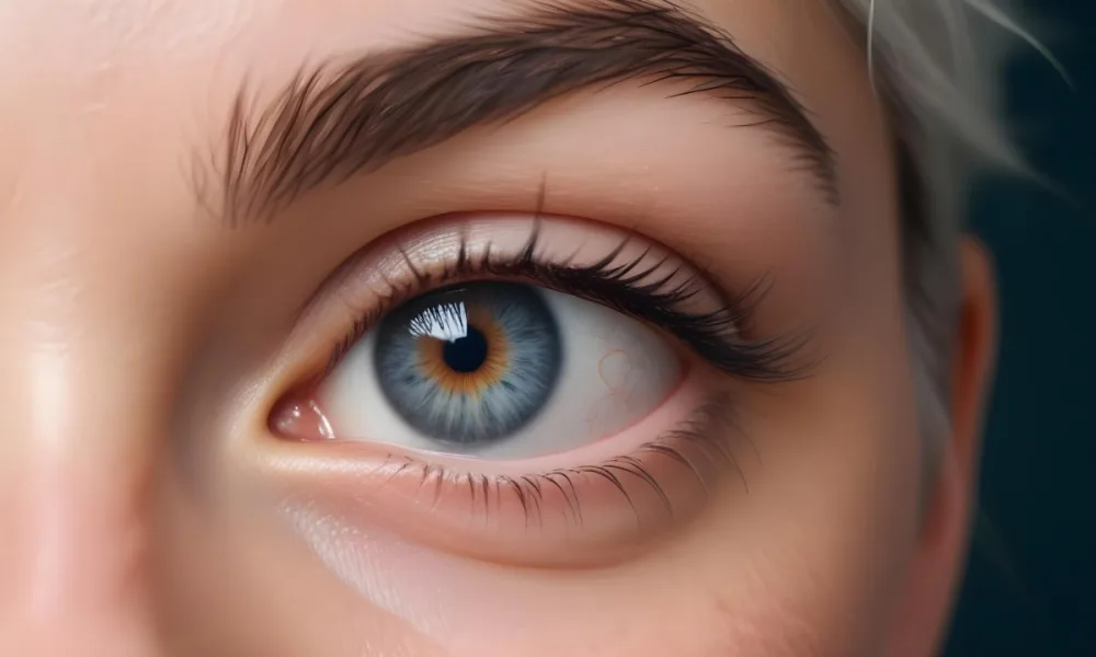 Close Up Of A 25 Year Old White Woman With Brown Eyes And White Hair In A Studio 19 F6a7