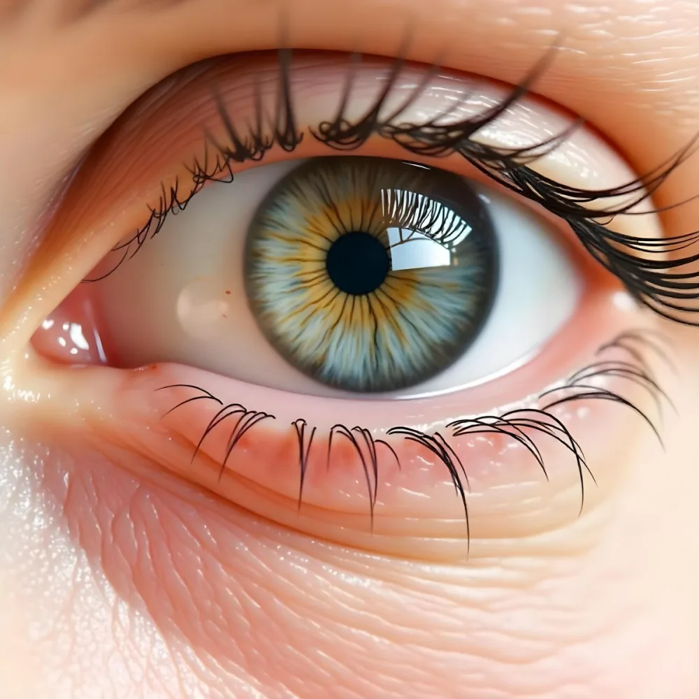 Close Up Of A Caucasian Woman S Eye Around 25 Years Old With Tears Falling Detailed Iris Red Veins And Fair Skin In A White Background 16 6333