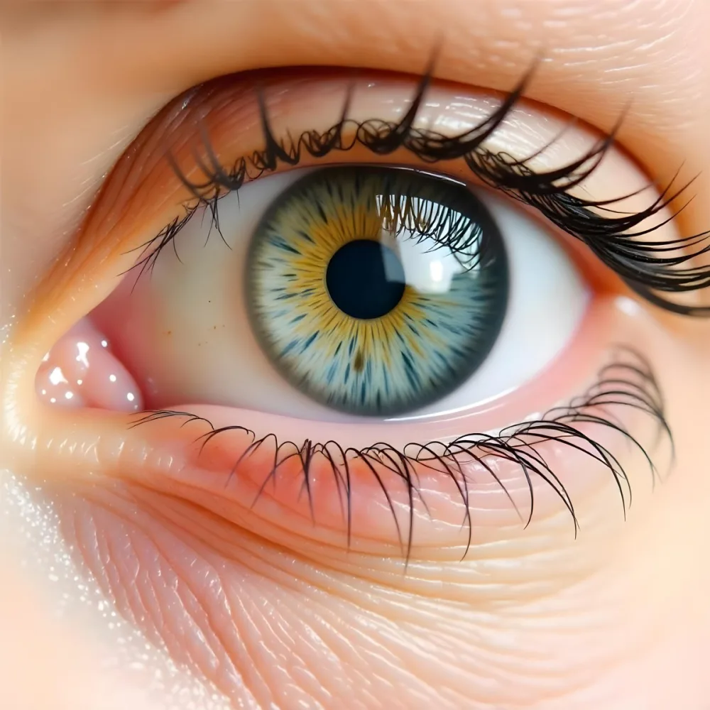Close Up Of A Caucasian Woman S Eye Around 25 Years Old With Tears Falling Detailed Iris Red Veins And Fair Skin In A White Background 4 C923