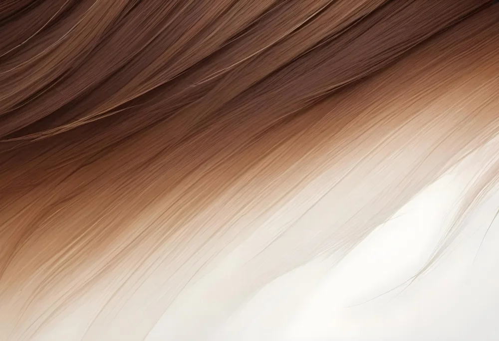 Close Up Of A Gradient Hair From Brown To White Smooth Texture Studio Shot 29