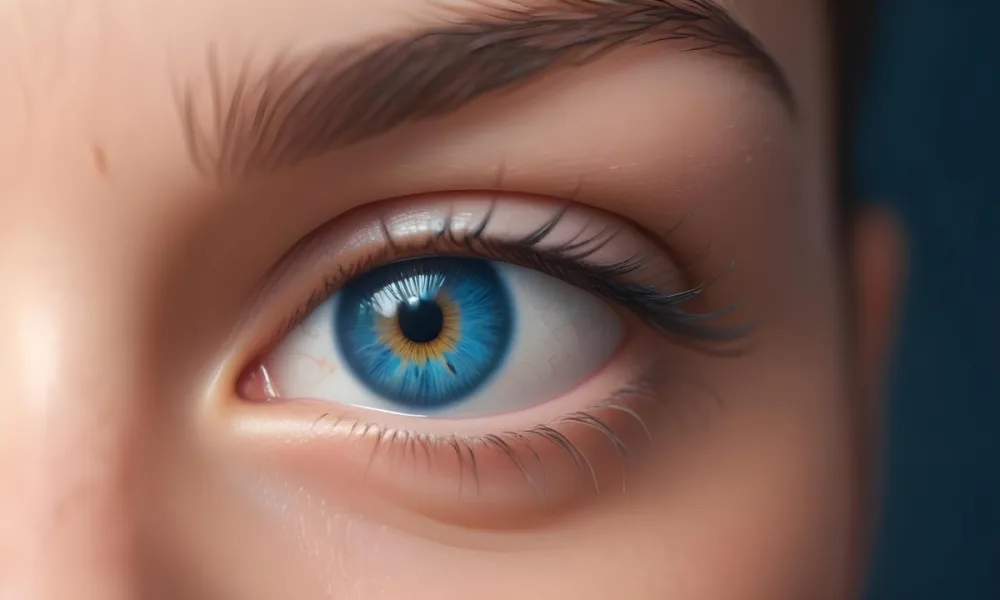 Close Up Of A White Woman S Eye 25 Years Old With Blue Iris And Light Skin In A Bright Environment 20 D55e
