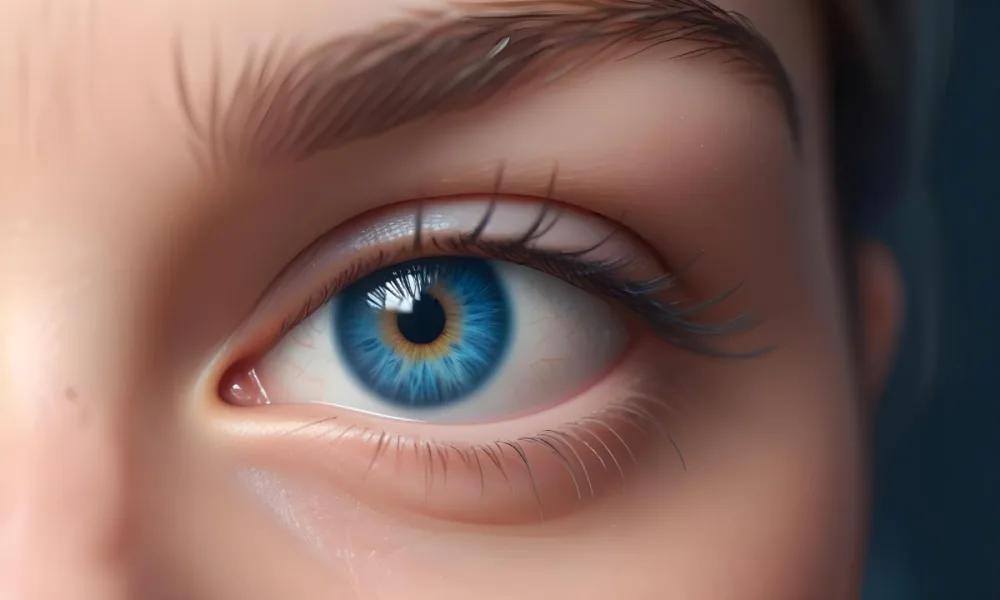 Close Up Of A White Woman S Eye 25 Years Old With Blue Iris And Light Skin In A Bright Environment 7 F638