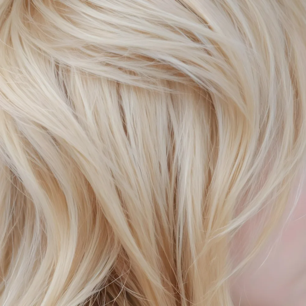 Close Up Of Blond Hair Light Skin Straight Hair Studio Shot 1 27aa