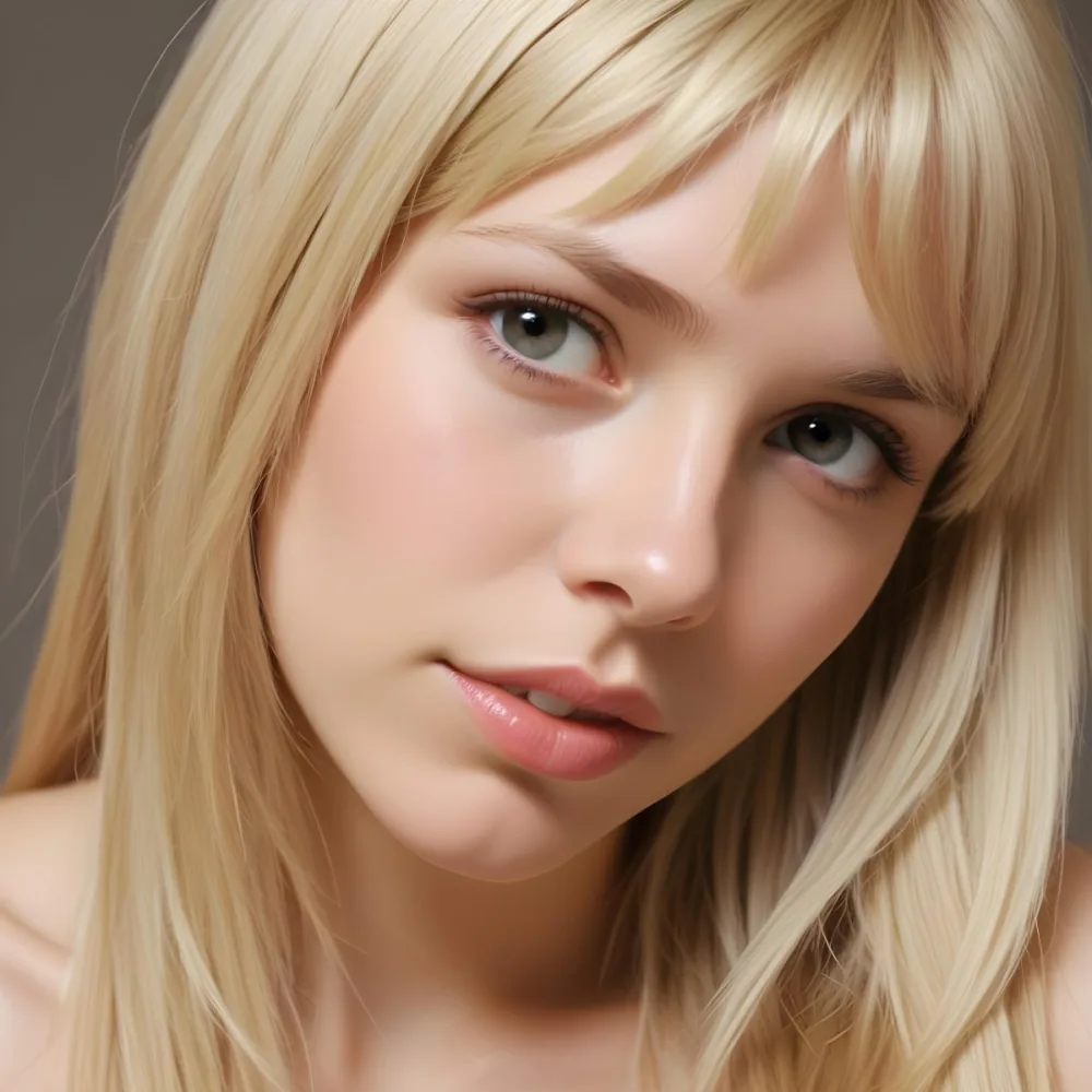 Close Up Of Blond Hair Light Skin Straight Hair Studio Shot 23 Fef3