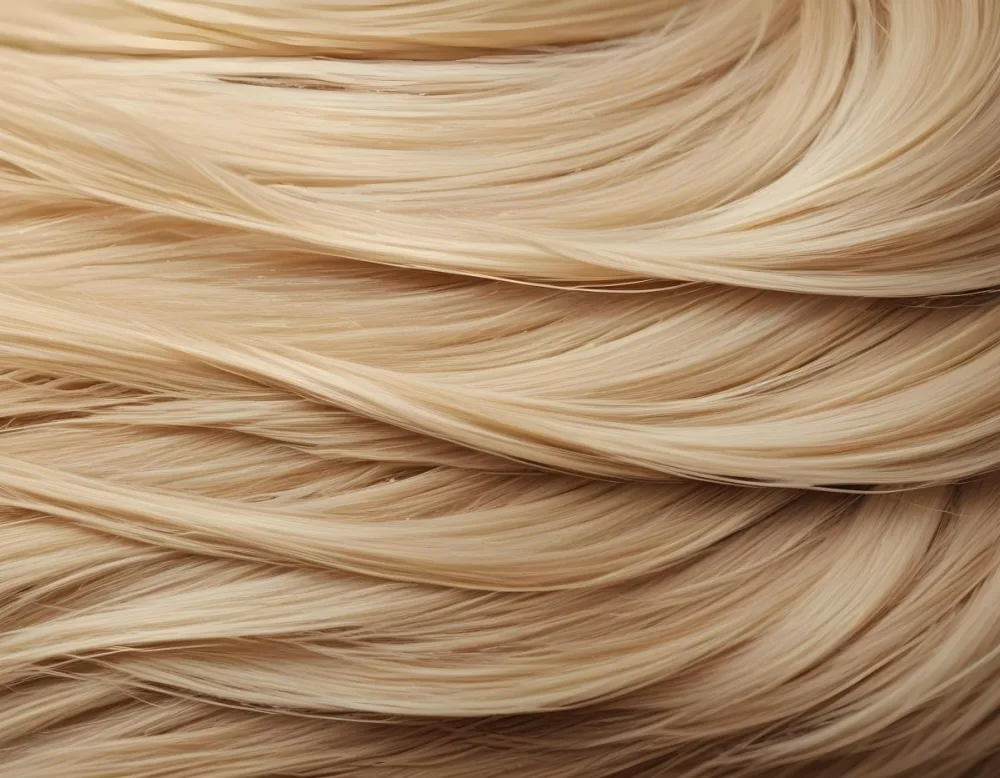 Close Up Of Blonde Hair With Natural Highlights Showcasing A Mix Of Light And Dark Shades Creating A Textured And Dimensional Effect On A Textured Background 13 2908