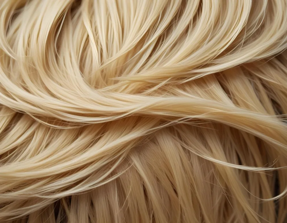 Close Up Of Blonde Hair With Natural Highlights Showcasing A Mix Of Light And Dark Shades Creating A Textured And Dimensional Effect On A Textured Background 16 Bd8b