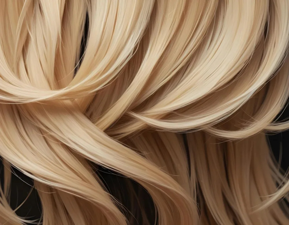 Close Up Of Blonde Hair With Natural Highlights Showcasing A Mix Of Light And Dark Shades Creating A Textured And Dimensional Effect On A Textured Background 19 C0bc