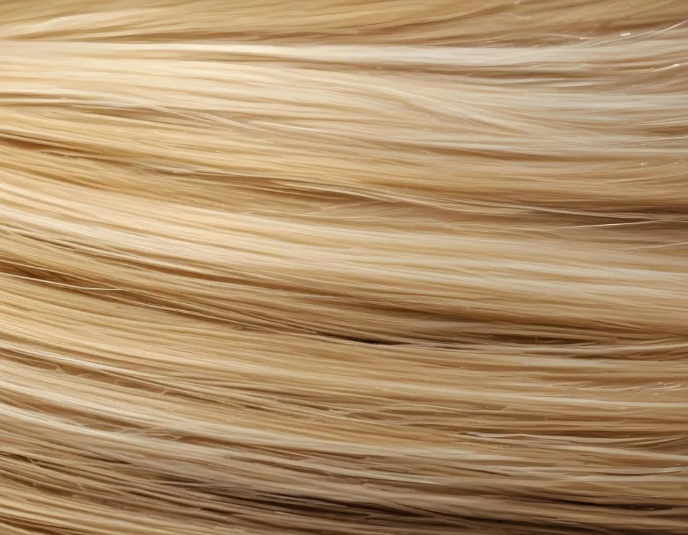 Close Up Of Blonde Hair With Natural Highlights Showcasing A Mix Of Light And Dark Shades Creating A Textured And Dimensional Effect On A Textured Background 26 28ef