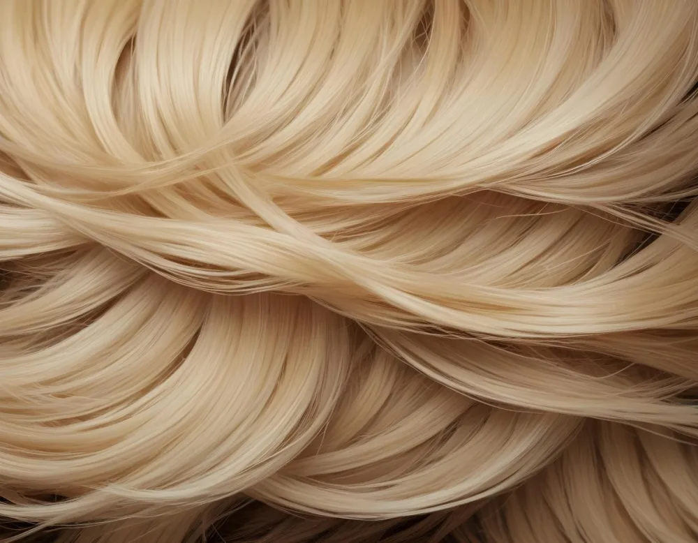 Close Up Of Blonde Hair With Natural Highlights Showcasing A Mix Of Light And Dark Shades Creating A Textured And Dimensional Effect On A Textured Background 33 0737