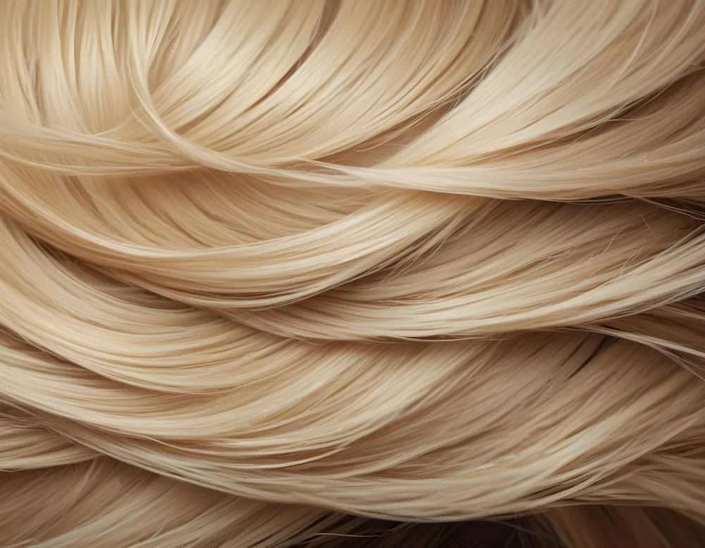Close Up Of Blonde Hair With Natural Highlights Showcasing A Mix Of Light And Dark Shades Creating A Textured And Dimensional Effect On A Textured Background 38 8882