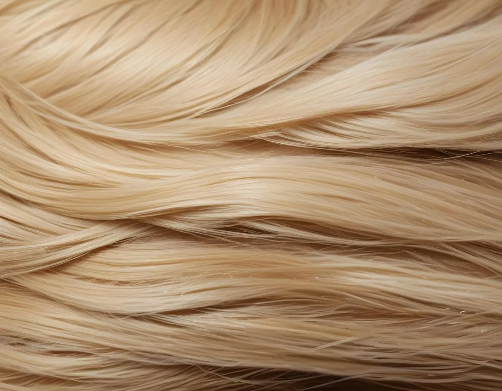 Close Up Of Blonde Hair With Natural Highlights Showcasing A Mix Of Light And Dark Shades Creating A Textured And Dimensional Effect On A Textured Background 39 752d