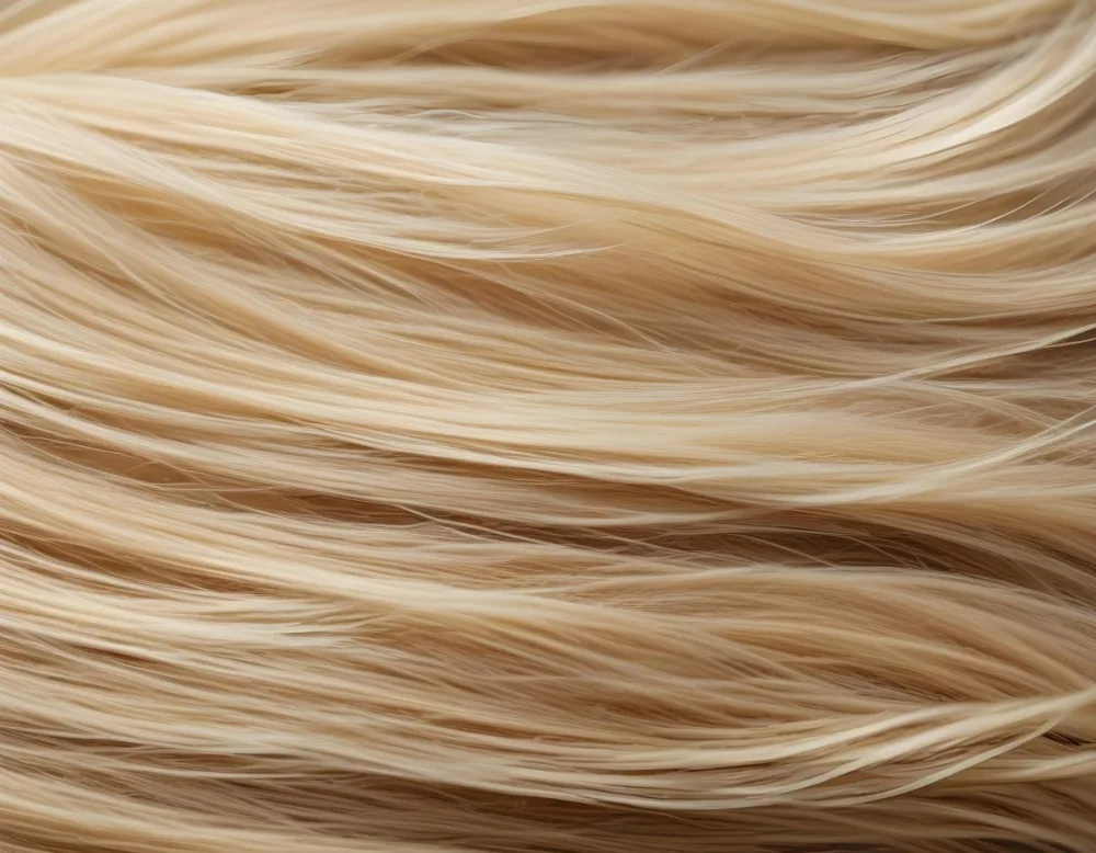 Close Up Of Blonde Hair With Natural Highlights Showcasing A Mix Of Light And Dark Shades Creating A Textured And Dimensional Effect On A Textured Background 4 Bdc2