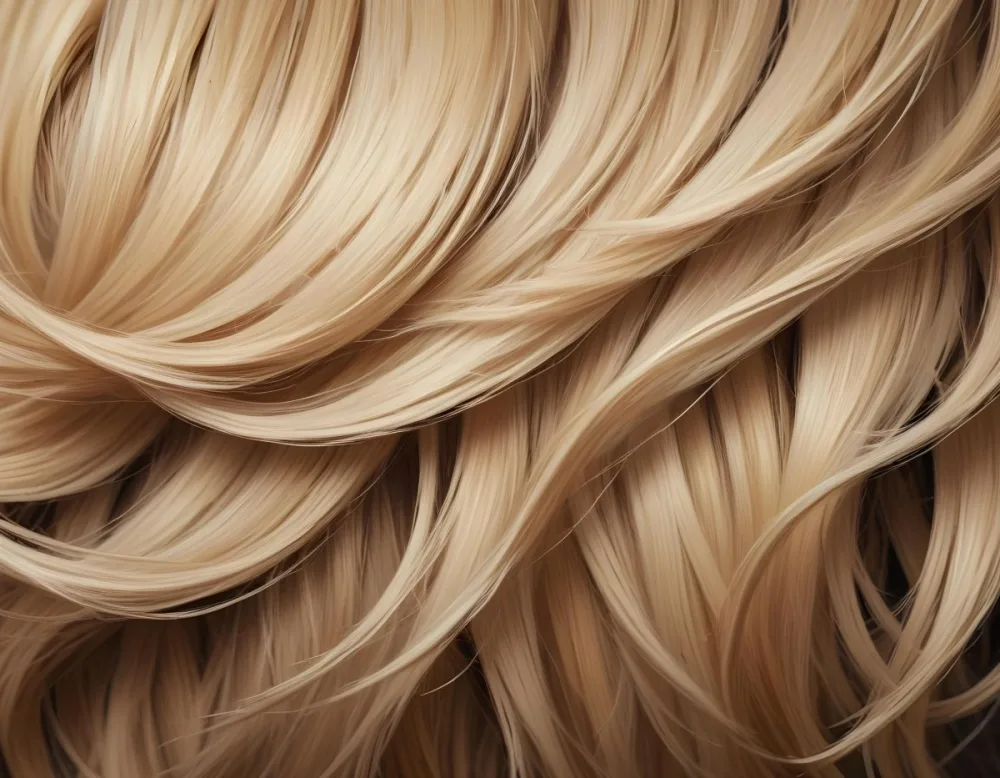 Close Up Of Blonde Hair With Natural Highlights Showcasing A Mix Of Light And Dark Shades Creating A Textured And Dimensional Effect On A Textured Background 40 05b0