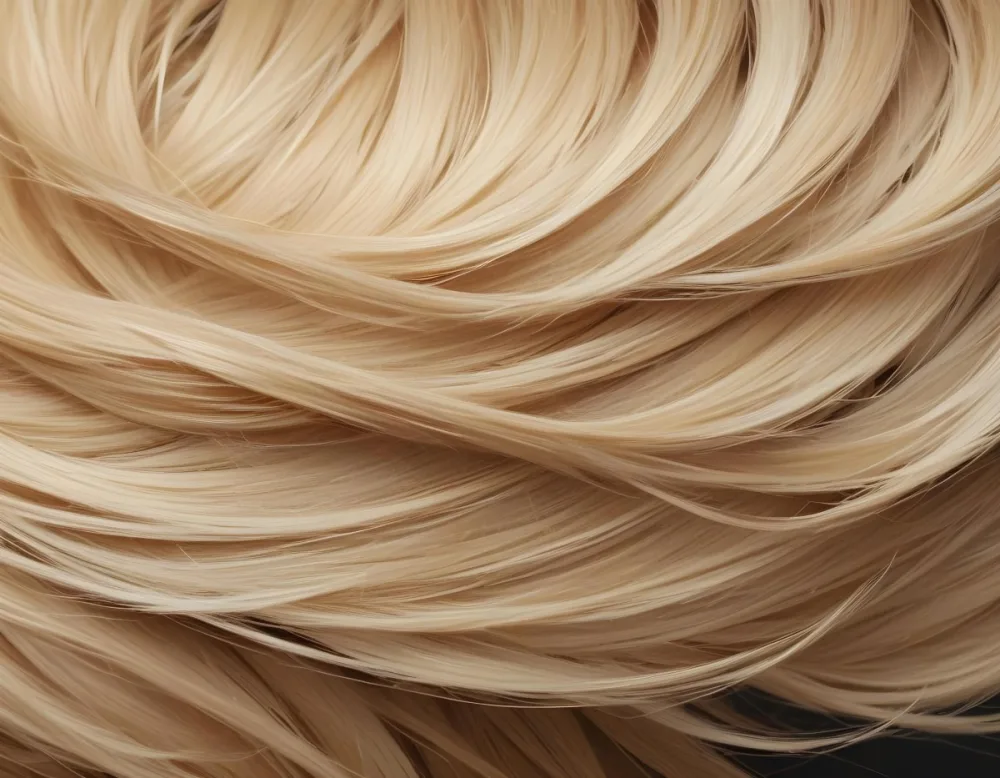 Close Up Of Blonde Hair With Natural Highlights Showcasing A Mix Of Light And Dark Shades Creating A Textured And Dimensional Effect On A Textured Background 5 8089