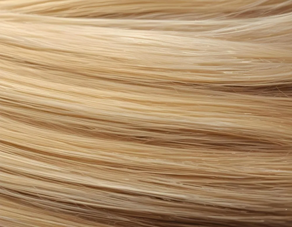 Close Up Of Blonde Hair With Natural Highlights Showcasing A Mix Of Light And Dark Shades Creating A Textured And Dimensional Effect On A Textured Background 54 E37a