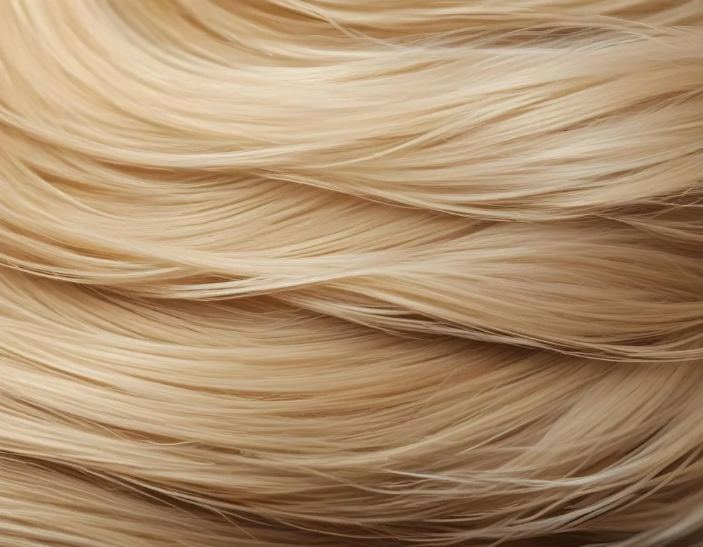 Close Up Of Blonde Hair With Natural Highlights Showcasing A Mix Of Light And Dark Shades Creating A Textured And Dimensional Effect On A Textured Background 9 951c
