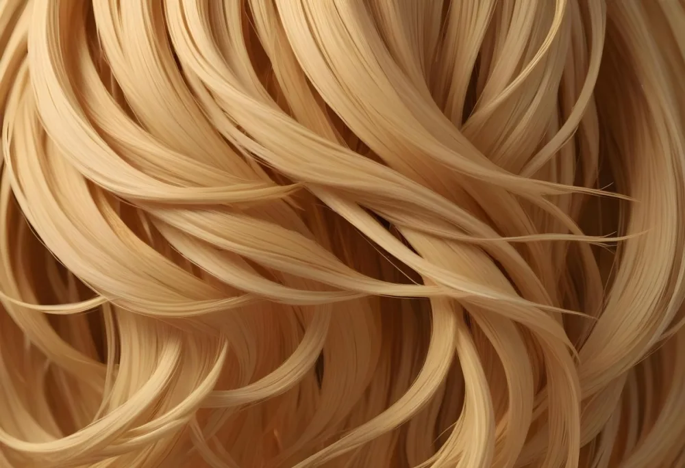 Close Up Of Blonde Hair With Strands Of Varying Shades Of Gold And Honey Creating A Textured And Dimensional Effect Studio Shot 22