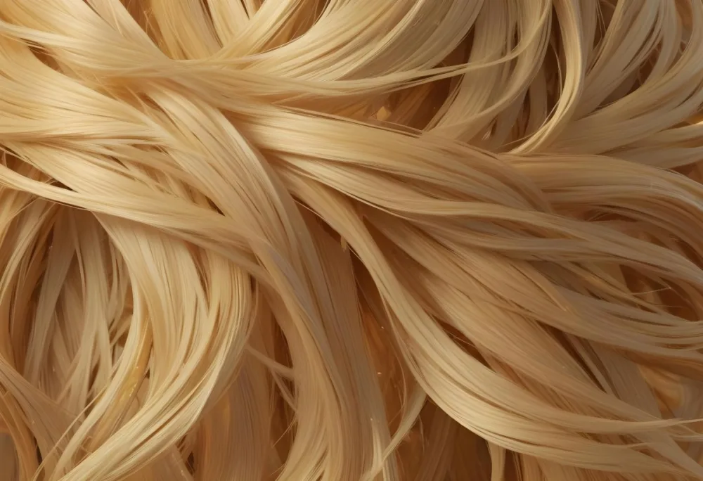 Close Up Of Blonde Hair With Strands Of Varying Shades Of Gold And Honey Creating A Textured And Dimensional Effect Studio Shot 23