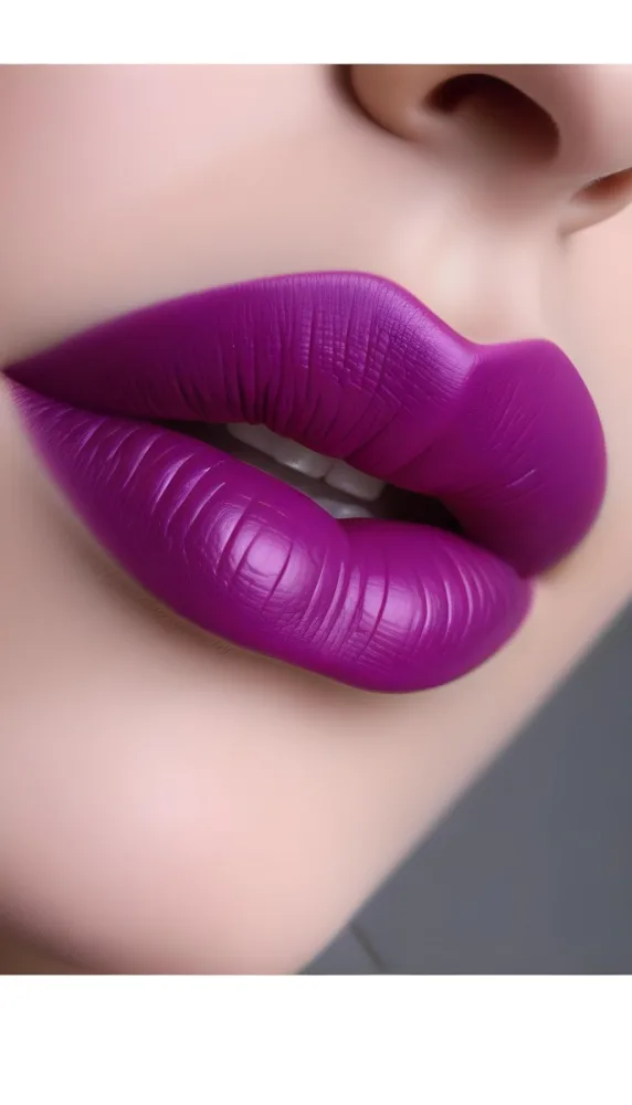 Close Up Of Full Lips With Bold Purple Lipstick Showcasing A Gradient Effect From Dark To Lighter Shades Of Purple The Background Is Dark Emphasizing The Lips 52 D3c3