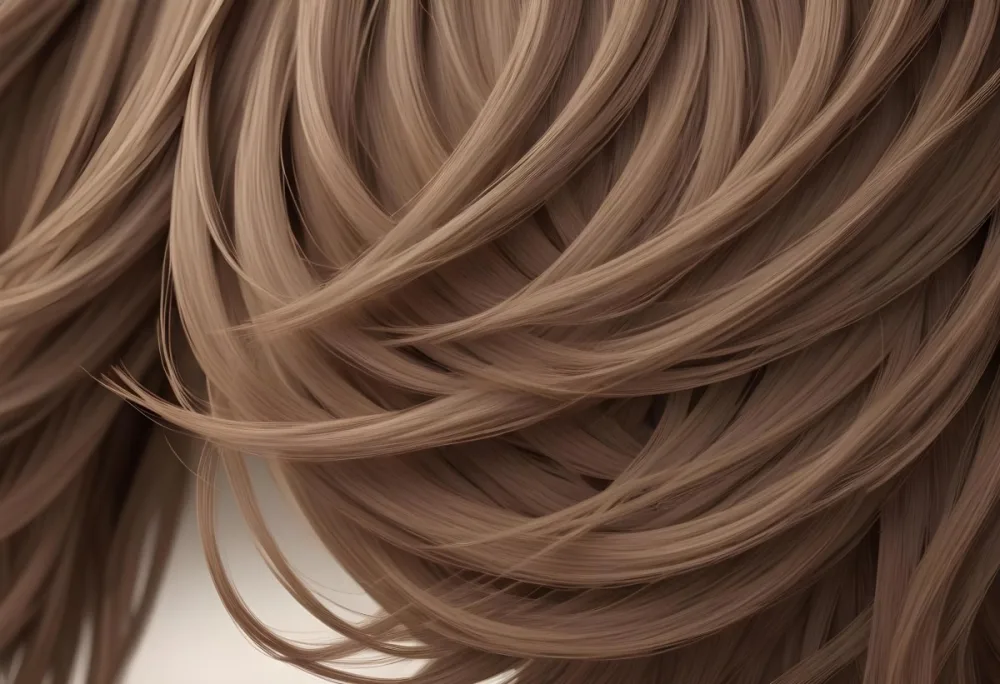 Close Up Of Light Brown Hair With Subtle Highlights Strands Flowing In A Natural Pattern Creating A Soft And Textured Appearance Neutral Background 18 089c