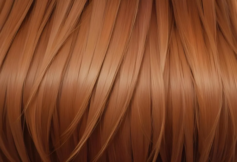 Close Up Of Long Straight Auburn Hair With Subtle Highlights Creating A Warm And Textured Effect On A Neutral Background 16