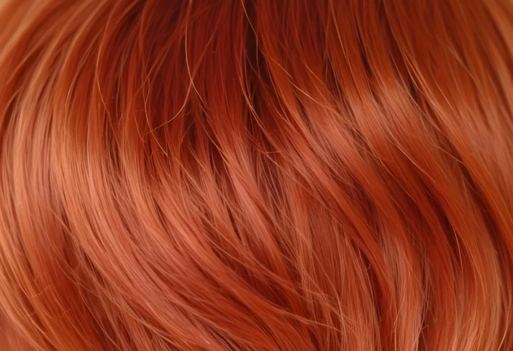 Close Up Of Red Hair Strands Detailed Texture Light Color Natural Light Soft Focus Smooth Surface Hair Salon Beauty Product Hair Dye Fashion Accessory 10 57b6