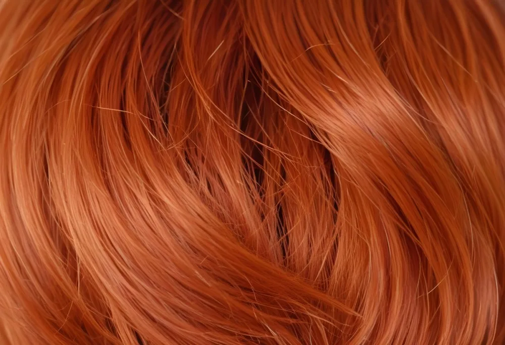 Close Up Of Red Hair Strands Detailed Texture Light Color Natural Light Soft Focus Smooth Surface Hair Salon Beauty Product Hair Dye Fashion Accessory 11 A370