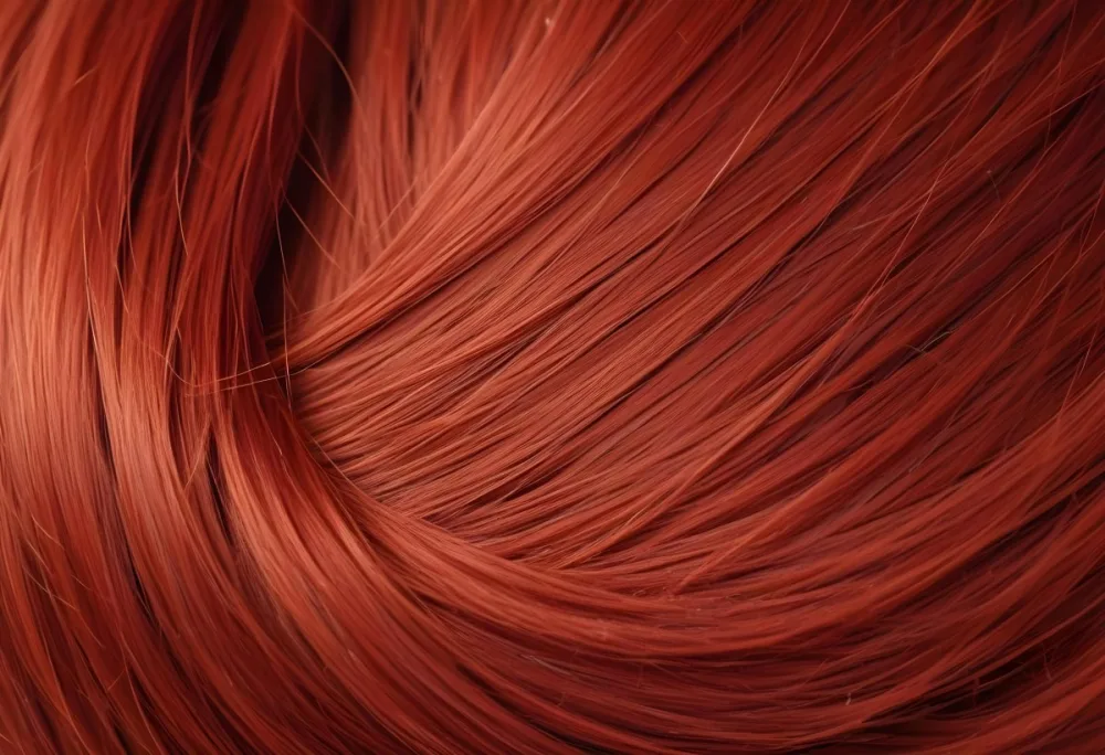 Close Up Of Red Hair Strands Detailed Texture Light Color Natural Light Soft Focus Smooth Surface Hair Salon Beauty Product Hair Dye Fashion Accessory 24