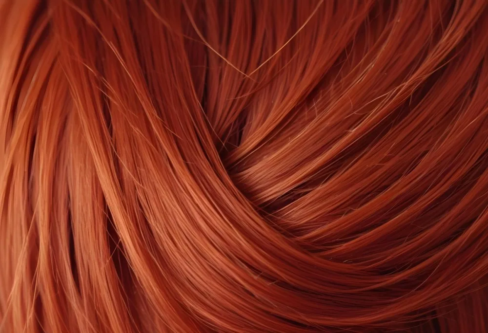 Close Up Of Red Hair Strands Detailed Texture Light Color Natural Light Soft Focus Smooth Surface Hair Salon Beauty Product Hair Dye Fashion Accessory 30 29c2