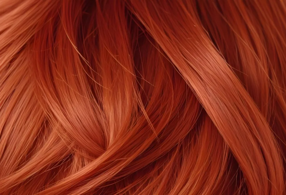Close Up Of Red Hair Strands Detailed Texture Light Color Natural Light Soft Focus Smooth Surface Hair Salon Beauty Product Hair Dye Fashion Accessory 39 604c