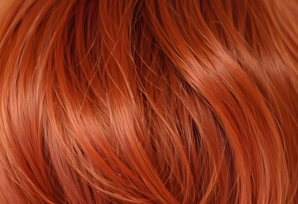 Close Up Of Red Hair Strands Detailed Texture Light Color Natural Light Soft Focus Smooth Surface Hair Salon Beauty Product Hair Dye Fashion Accessory 5 1bbd