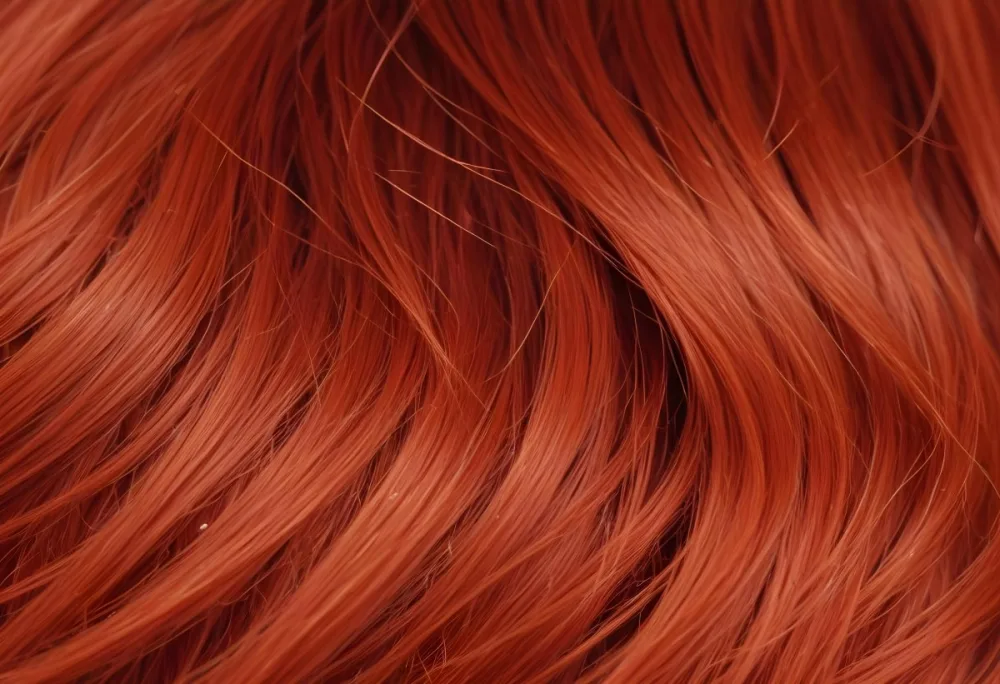 Close Up Of Red Hair Strands Detailed Texture Light Color Natural Light Soft Focus Smooth Surface Hair Salon Beauty Product Hair Dye Fashion Accessory 9