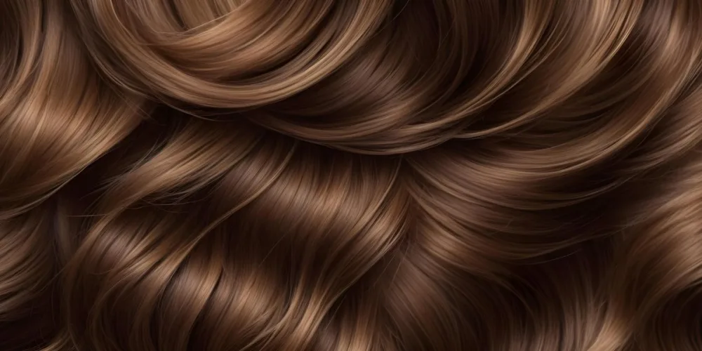 Close Up Of Wavy Shiny Brown Hair With Varying Shades Displaying Smooth Texture And Natural Highlights 61 B347