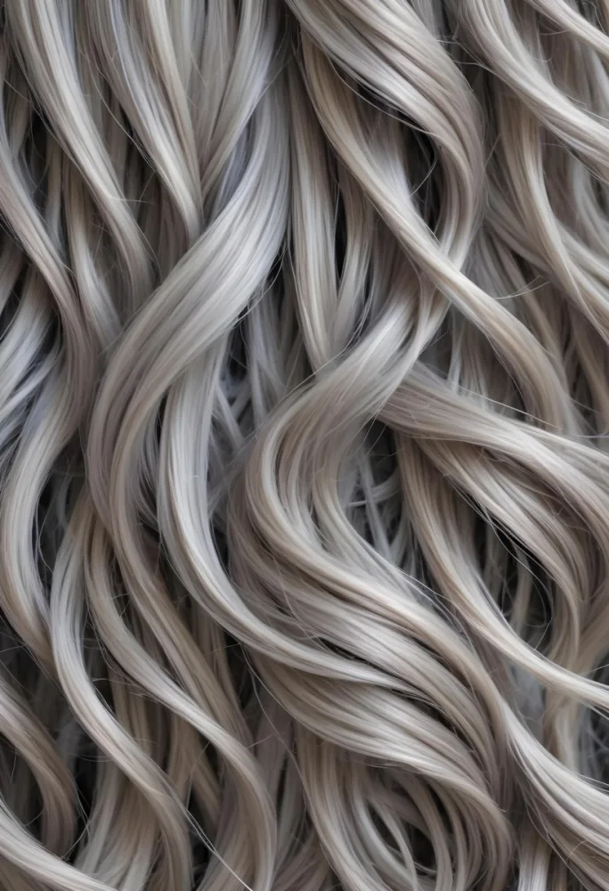 Closeup Of Gray Tangled Hair With Intricate Patterns And Smooth Highlights 2 0a3b