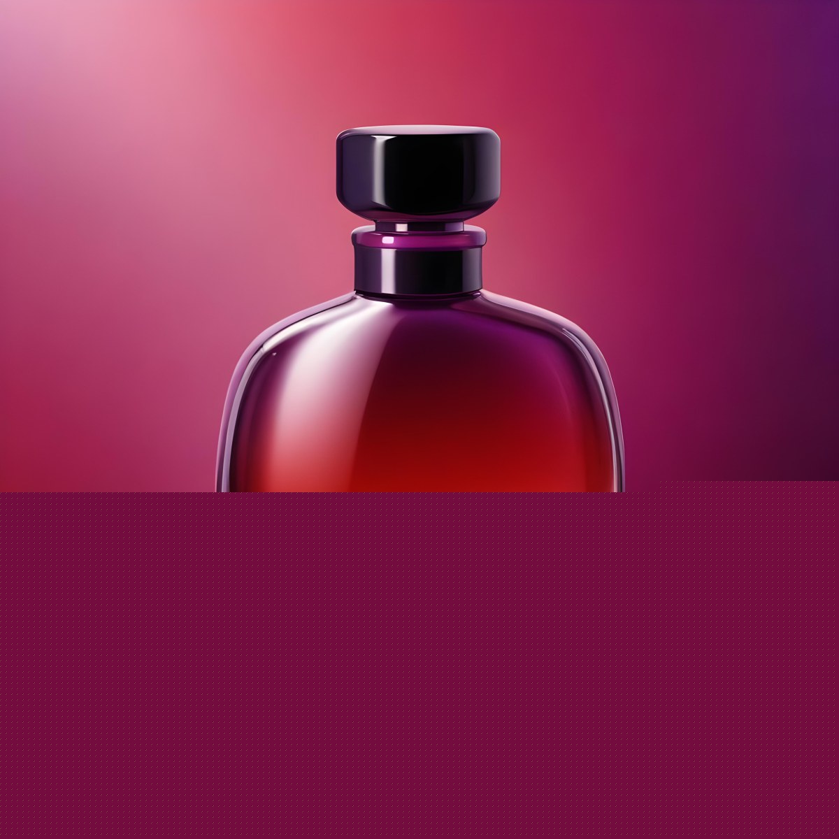 Digital Painting A Perfume Bottle With A Purple Cap And A Purple Ring On A Red And Purple Gradient Background The Bottle Is Filled With A Purple Liquid Bold And Slim Lines Brush Strokes 2 94cf