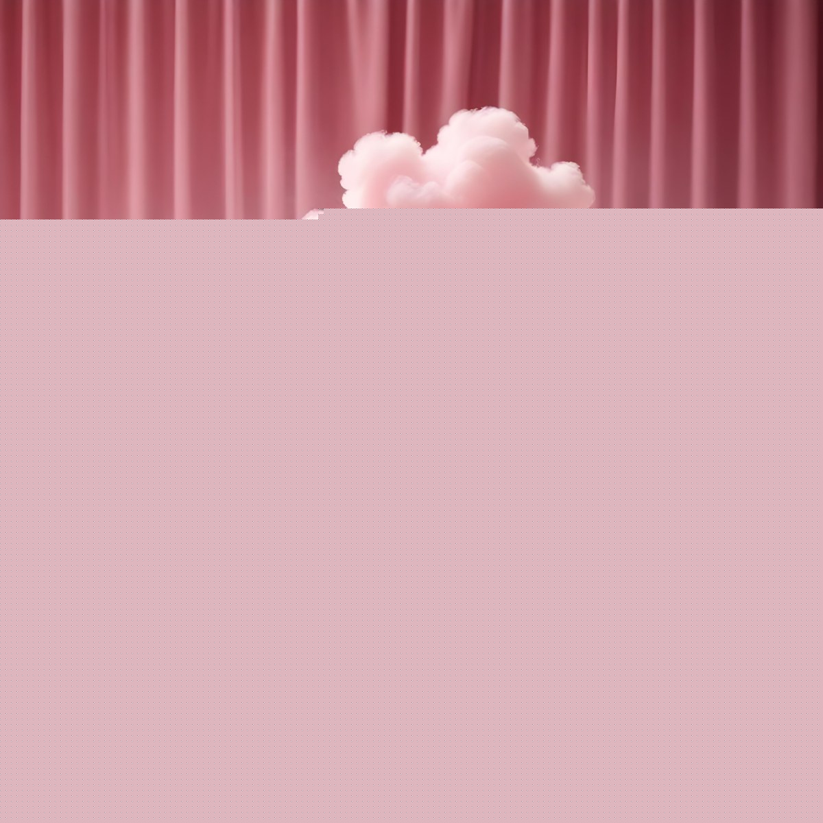 Digital Painting A Pink Glass Perfume Bottle Surrounded By Fluffy Pink Clouds Against A Pink Curtain Backdrop Bold And Slim Lines Brush Strokes 8