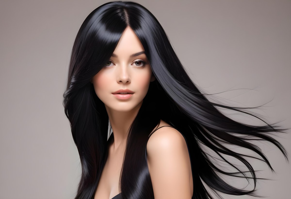 Flowing Black Hair With Smooth 7 Ea70