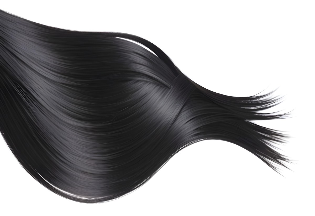 Flowing Black Hair With Smooth Shiny Strands 14 5372