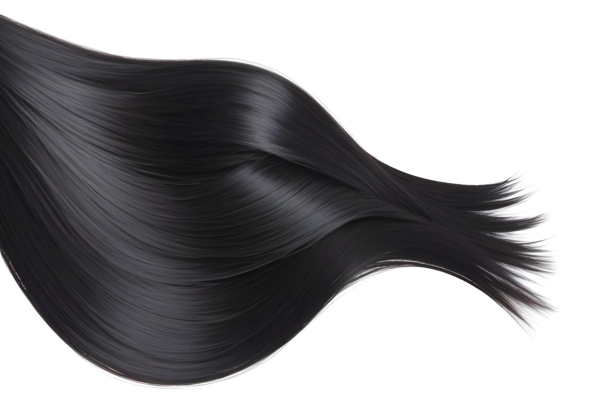 Flowing Black Hair With Smooth Shiny Strands 7 B882