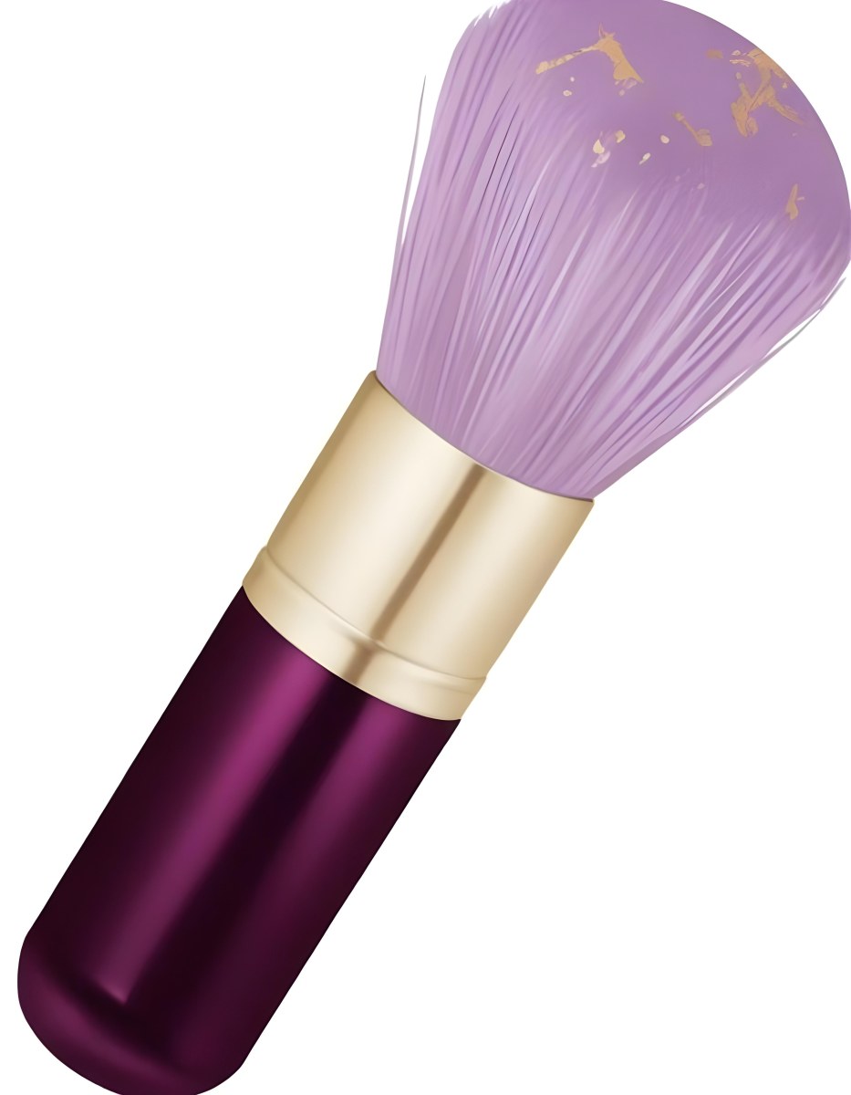 Makeup Brush With Golden Bristles Pink Ring And A Golden Handle With Golden Floral Patterns Isolated On A Golden Background 28 8862